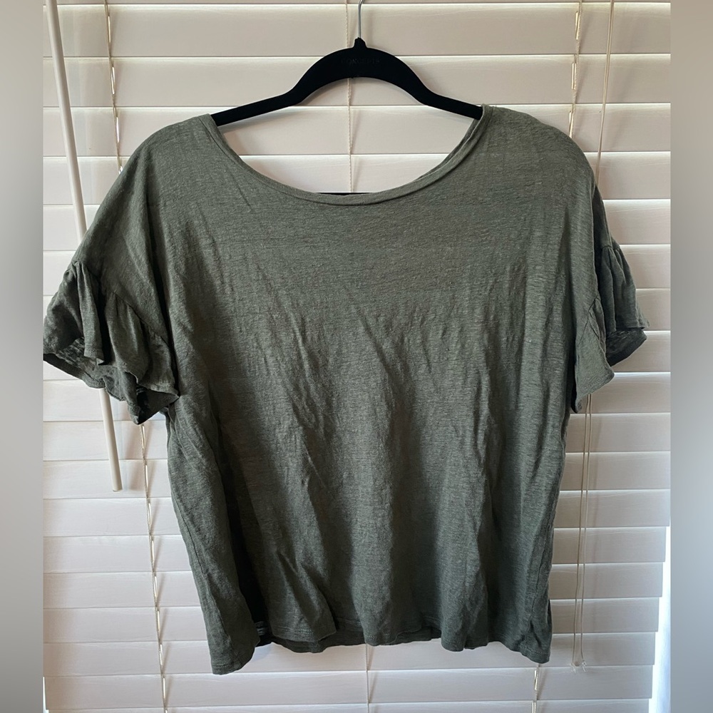 Accepting offers- LOFT Green Short Sleeve Top
